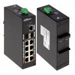 SWITCH IND DAHUA 11P GIGA 8POE AT-AF-BT 96W 1X1GB 2XSFP 